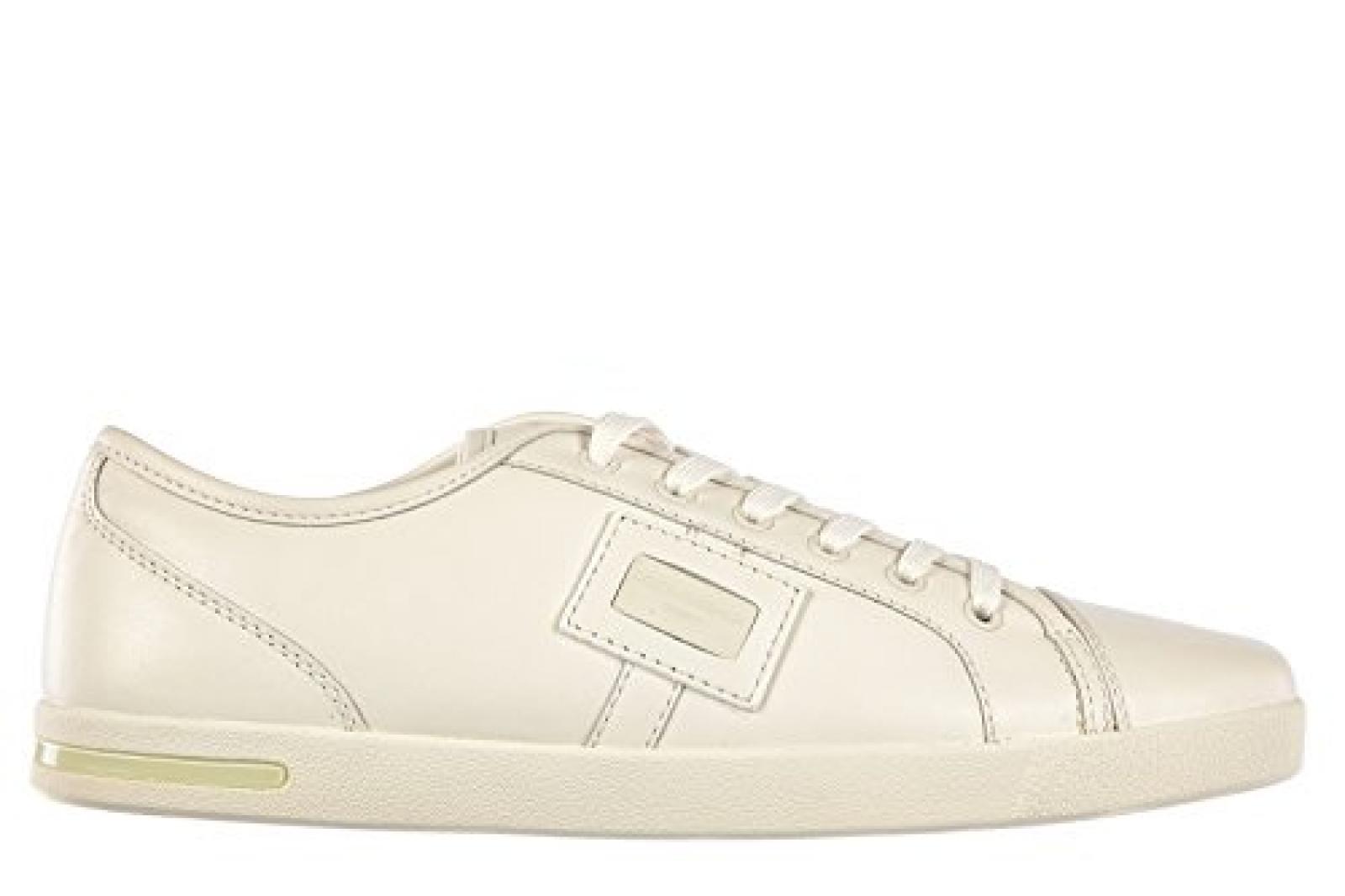 DOLCE&GABBANA Herrenschuhe Herren Leder Schuhe Sneakers strobel nappato Weiß 