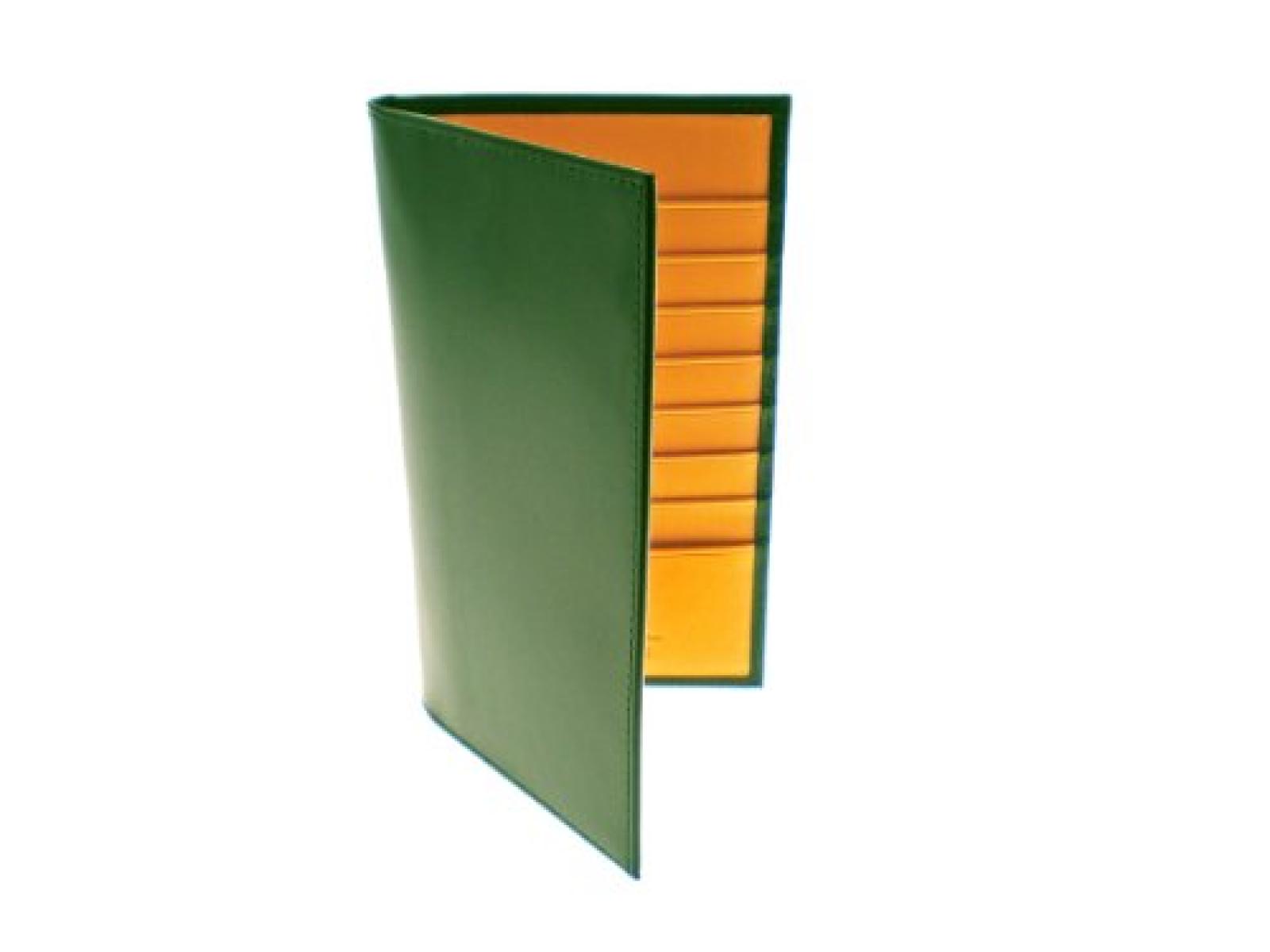 Ettinger - Vertikale Brieftasche aus Leder - Grün außen / Hellbraun innen 