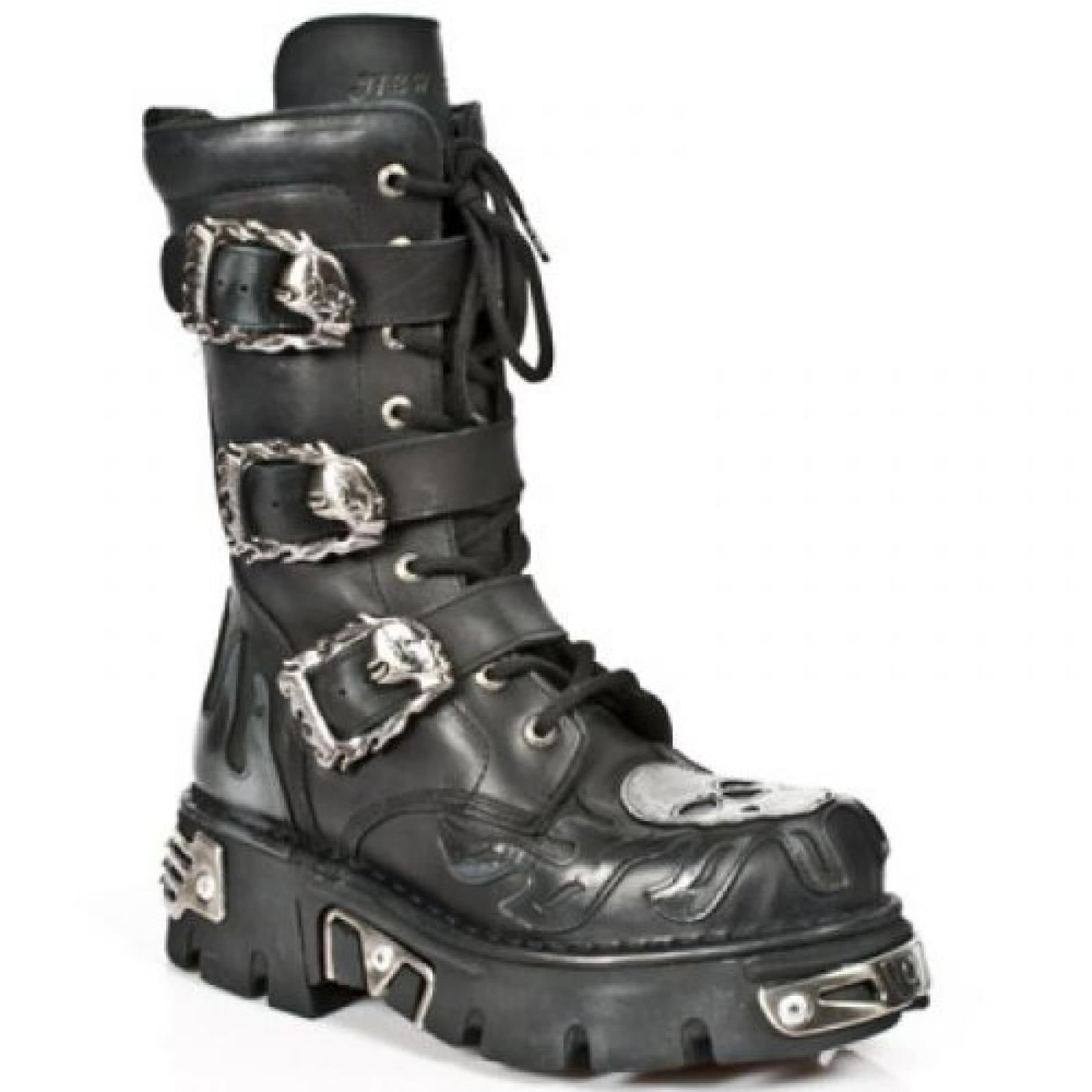 New Rock Boots Lederstiefel schwarz Style 711 