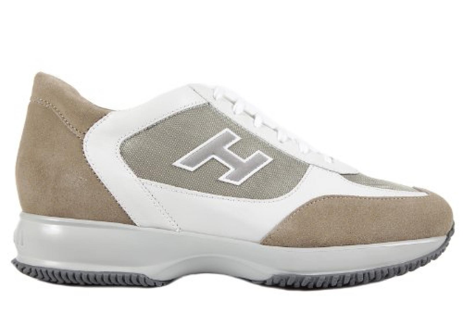 Hogan Herrenschuhe Herren Wildleder Sneakers Schuhe interactive Weiß 