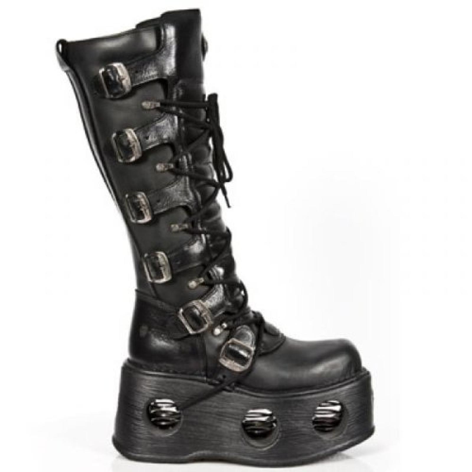 New Rock Boots Lederstiefel schwarz Style 272 