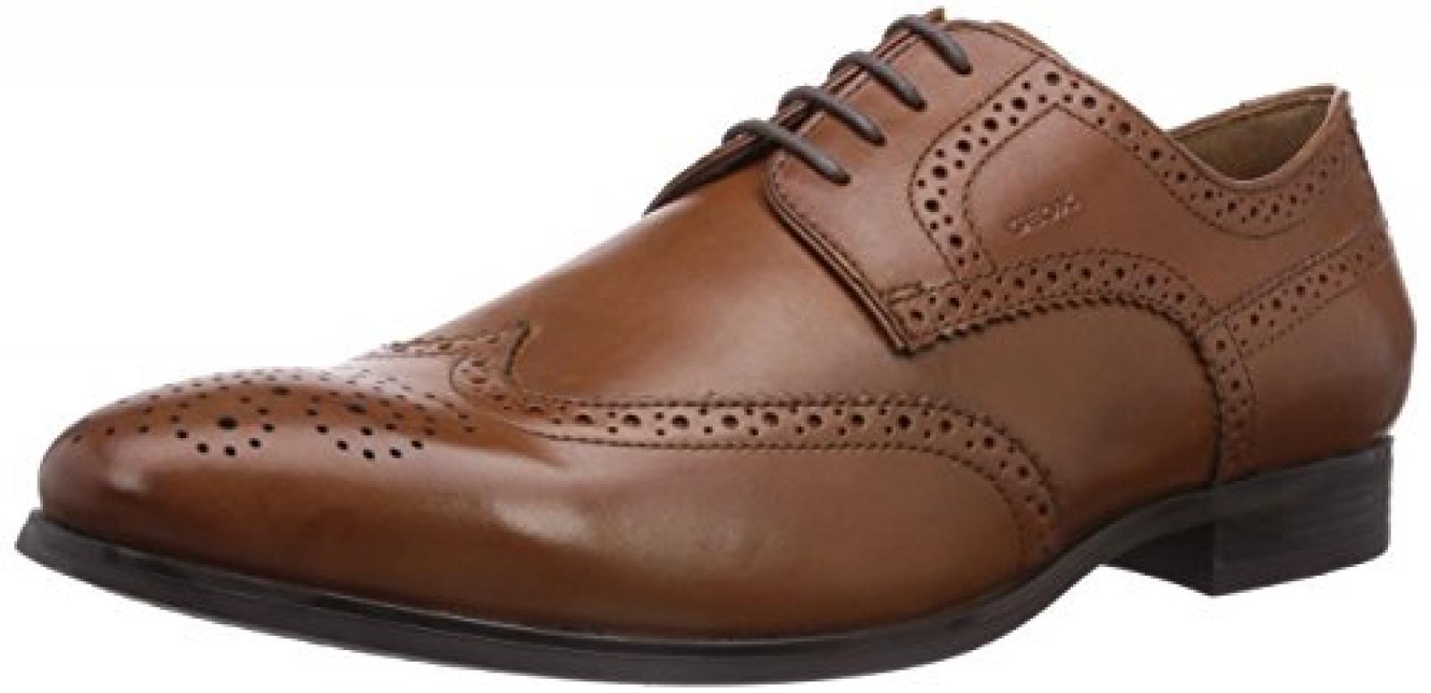 Geox U ALBERT 2FIT B Herren Brogue Schnürhalbschuhe 